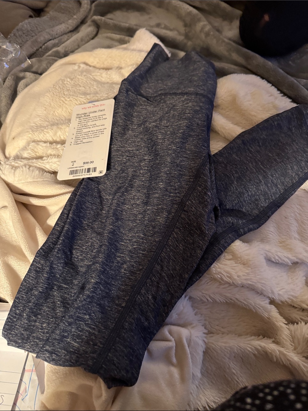 lululemon athletica Heather Navy/Gray Active Leggings
